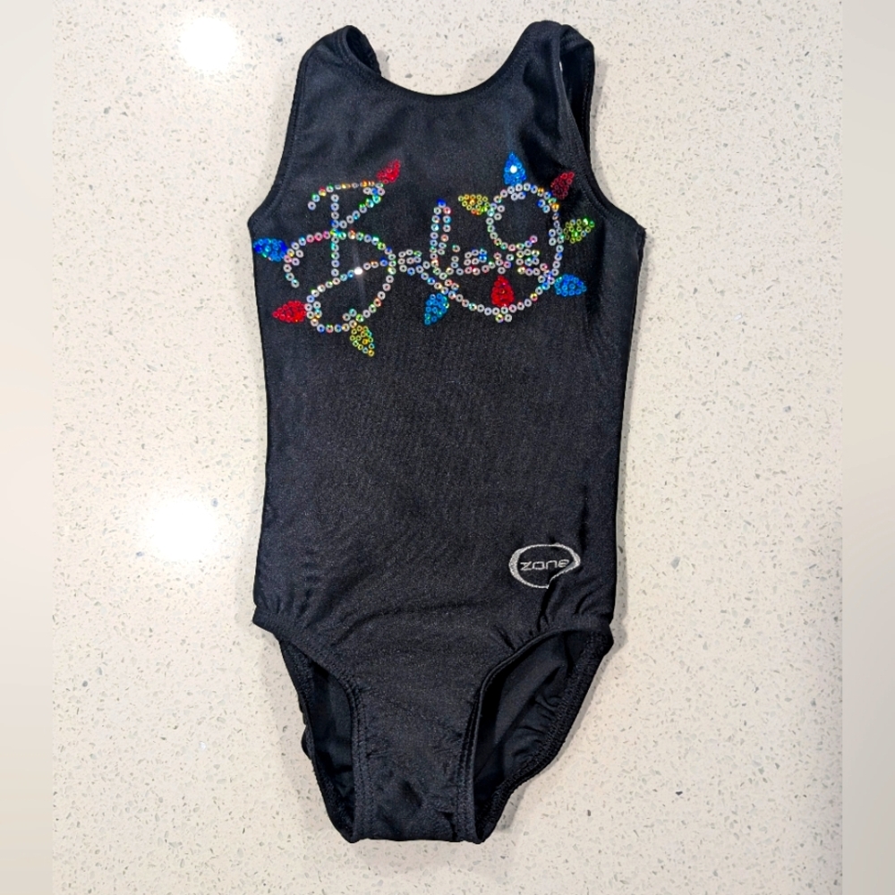Ozone Gymnastics Dance Leotard Christmas Lights Child Extra Small warrior style